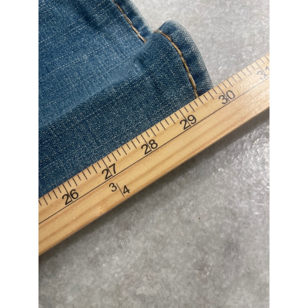 True Religion Jeans Womens 29 Blue Joey Super T Flare Thick Stitch Denim - Picture 9 of 10